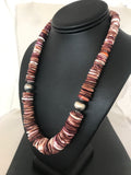 Purple Spiny Oyster Navajo Pearls Necklace | Sterling Silver | Authentic Native American Handmade | 08485