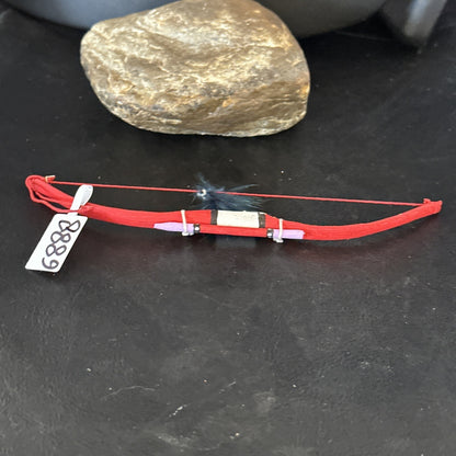 Red Bow Model 6.5" Car Charm Mirror Dangler 08889