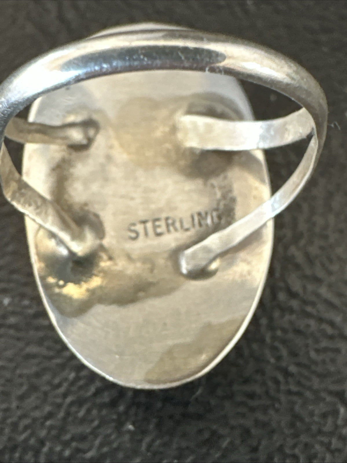 White Buffalo Turquoise Navajo Sterling Silver Ring Size 8 19800