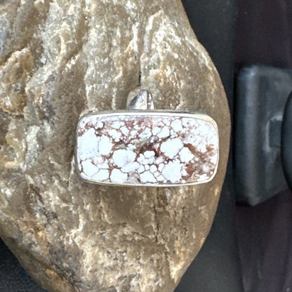 Mens Womens Wild Horse Turquoise Navajo Sterling Silver Ring Sz 7 17343
