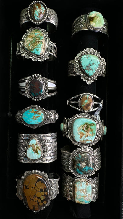 Native American Navajo Zuni Squash Blossom Cuffs Necklaces Rings
