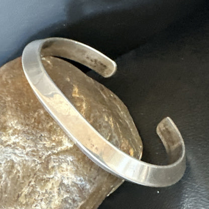 Old Pawn Navajo Cuff Bracelet Native American Sterling Silver 18124