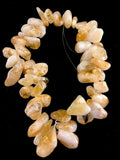 Yellow Citrine Large Strand Chunky Nuggets Bracelet | Authentic Native American Handmade | 03851