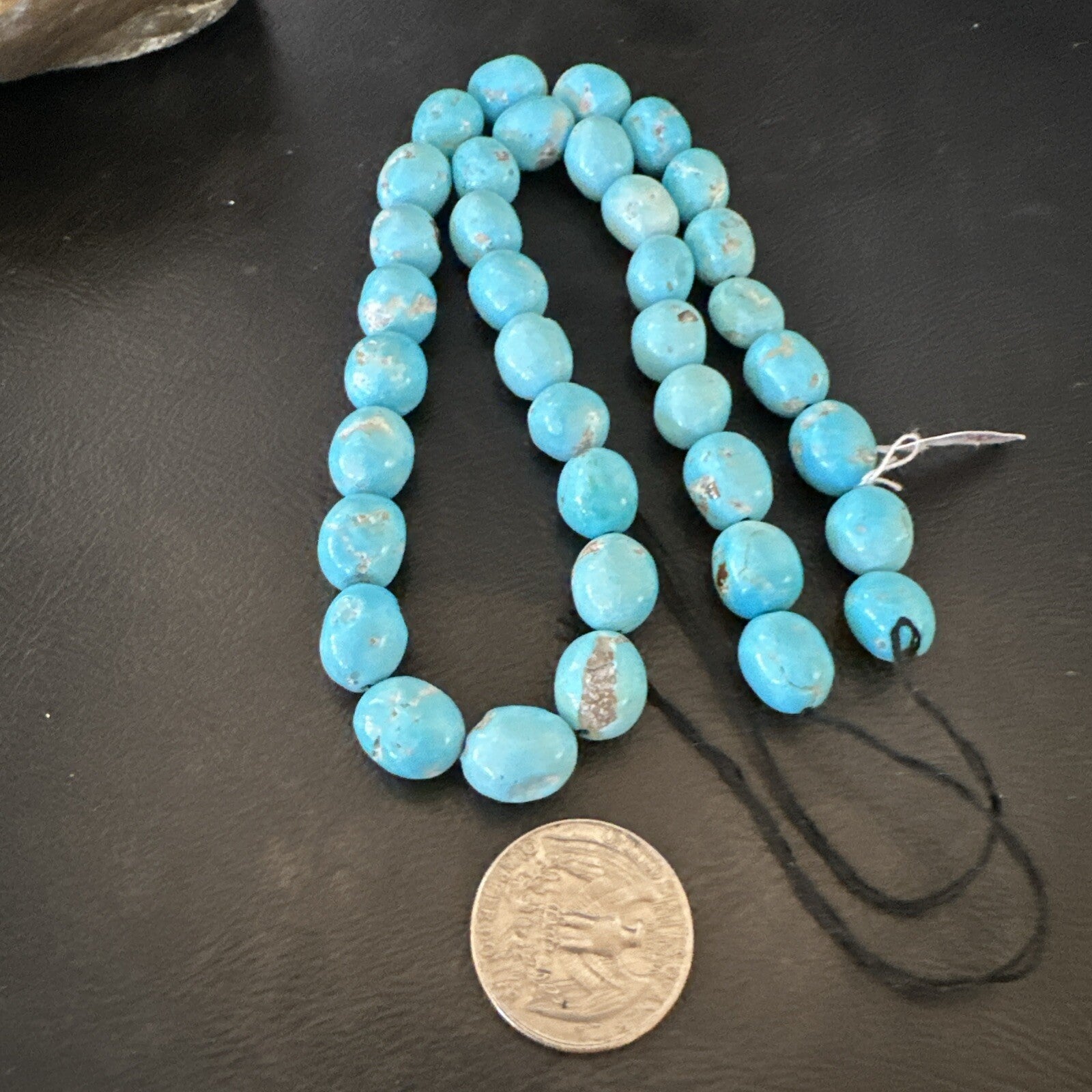 Authentic Blue Sleeping Beauty Turquoise Nugget Strand 18” 18591
