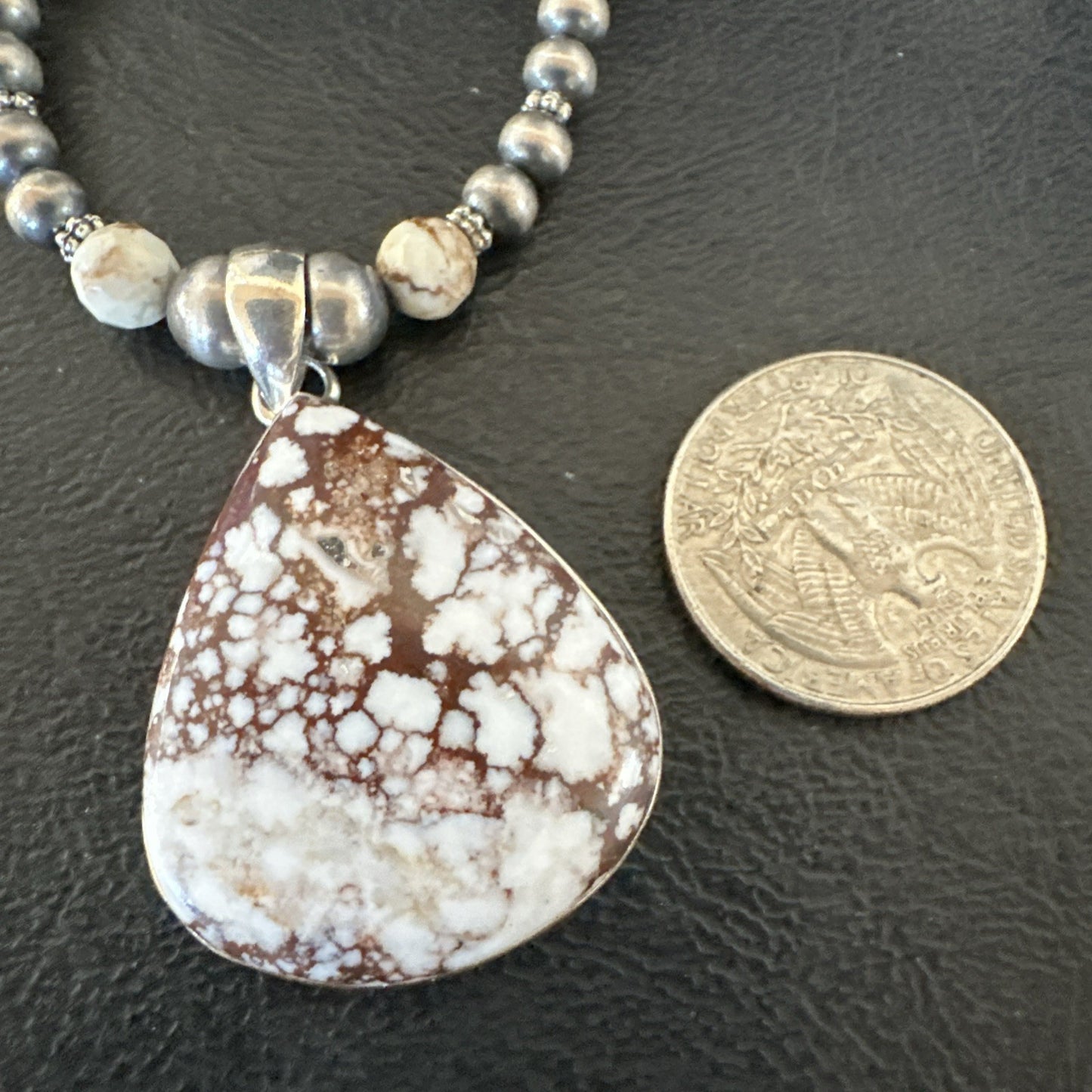Mens Womens Wild Horse Turquoise Pendant Navajo Sterling Silver Necklace 19574