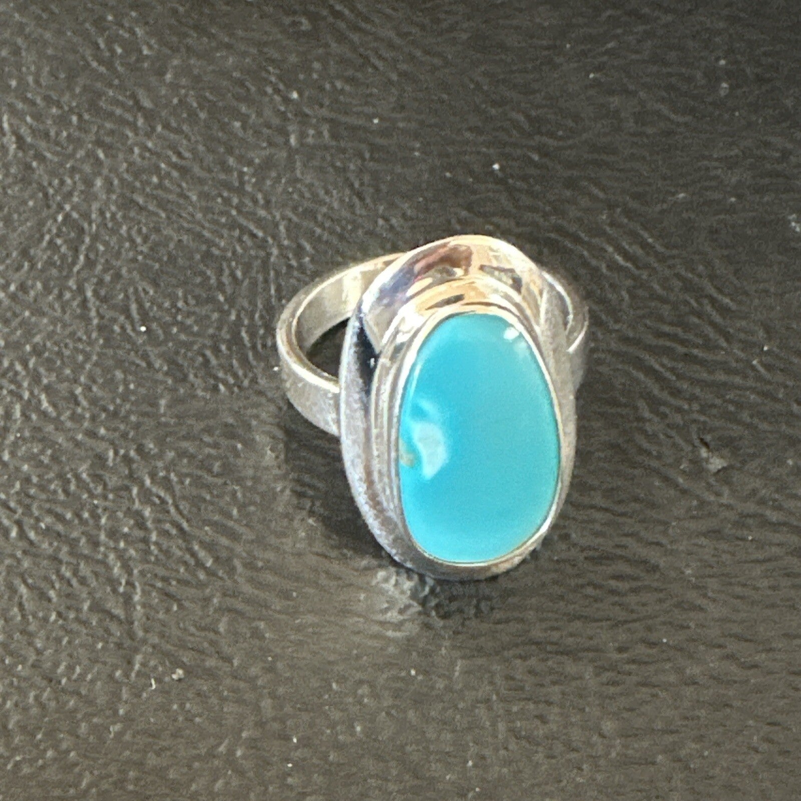 WoMens Sterling Silver Robin Egg Blue Kingman Turquoise Ring Size 8 17730