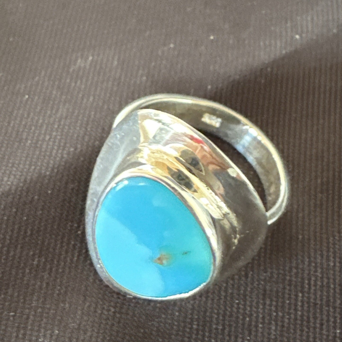 WoMens Sterling Silver Robin Egg Blue Kingman Turquoise Ring Size 5.5 17731