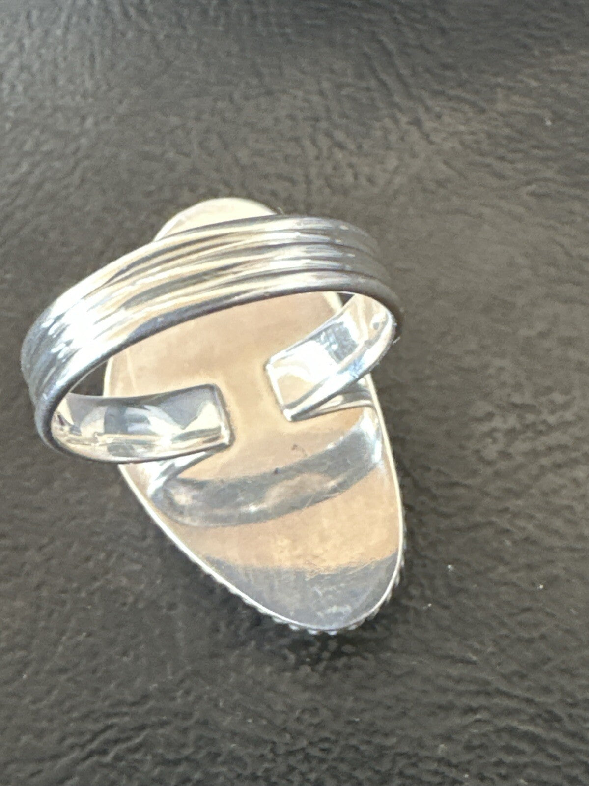 Blue Turquoise #8 Navajo Sterling Silver  Ring Size 9 18829