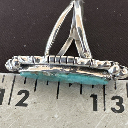 Blue Kingman Turquoise Native American Navajo Sterling Silver Ring Size 7 18629