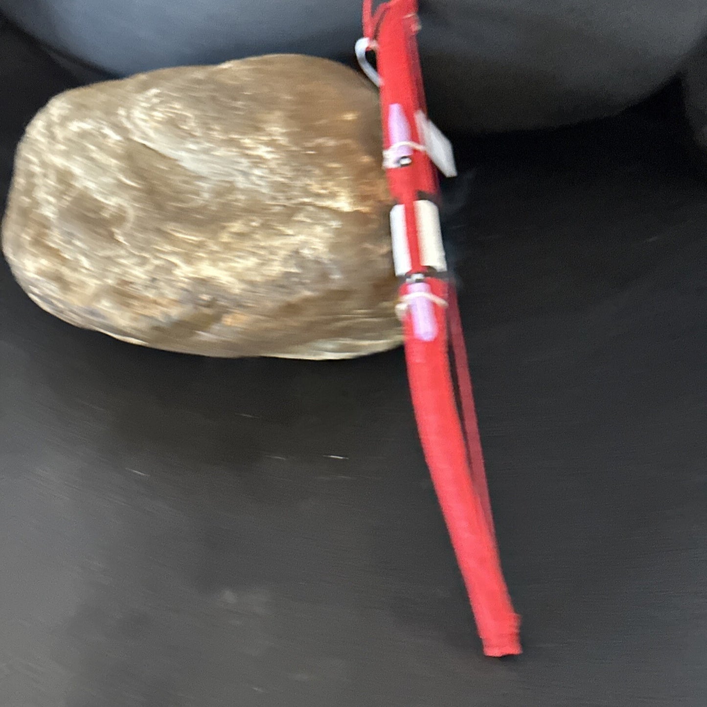 Red Bow Model 6.5" Car Charm Mirror Dangler 08889