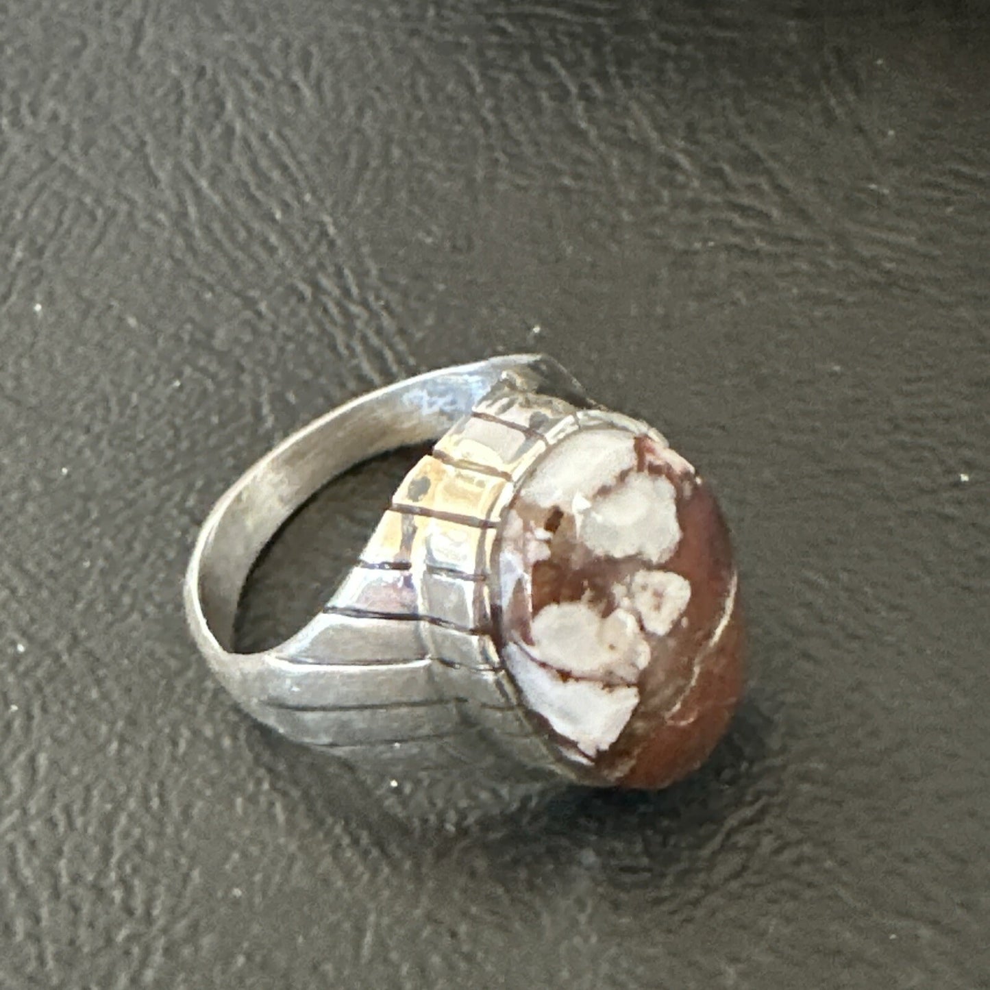 Mens Wild Horse Turquoise Southwestern Sterling Silver Ring Size 10.5 17794