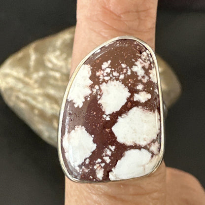 Mens Womens Wild Horse Turquoise Navajo Sterling Silver Ring Sz 8 17342