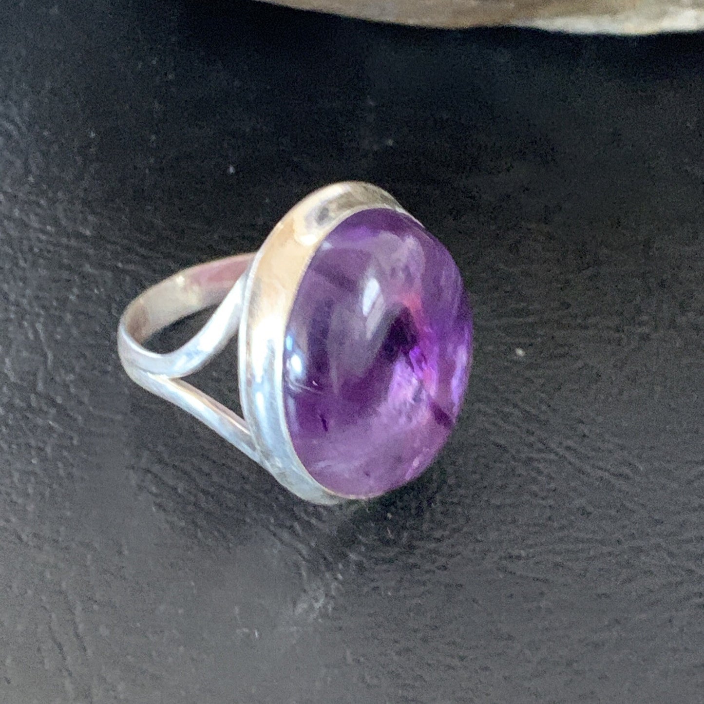 Navajo Purple Amethyst Sterling Silver Ring Size 8.5 12943