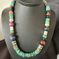Tommy Rosita Singer T R Sterling Silver Blue Turquoise Bead Necklace 21 in 19412