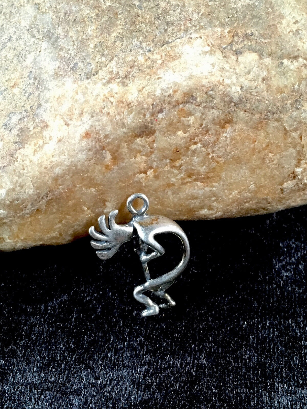 Native American Indian Kokopelli Navajo Sterling Silver Pendant 17692
