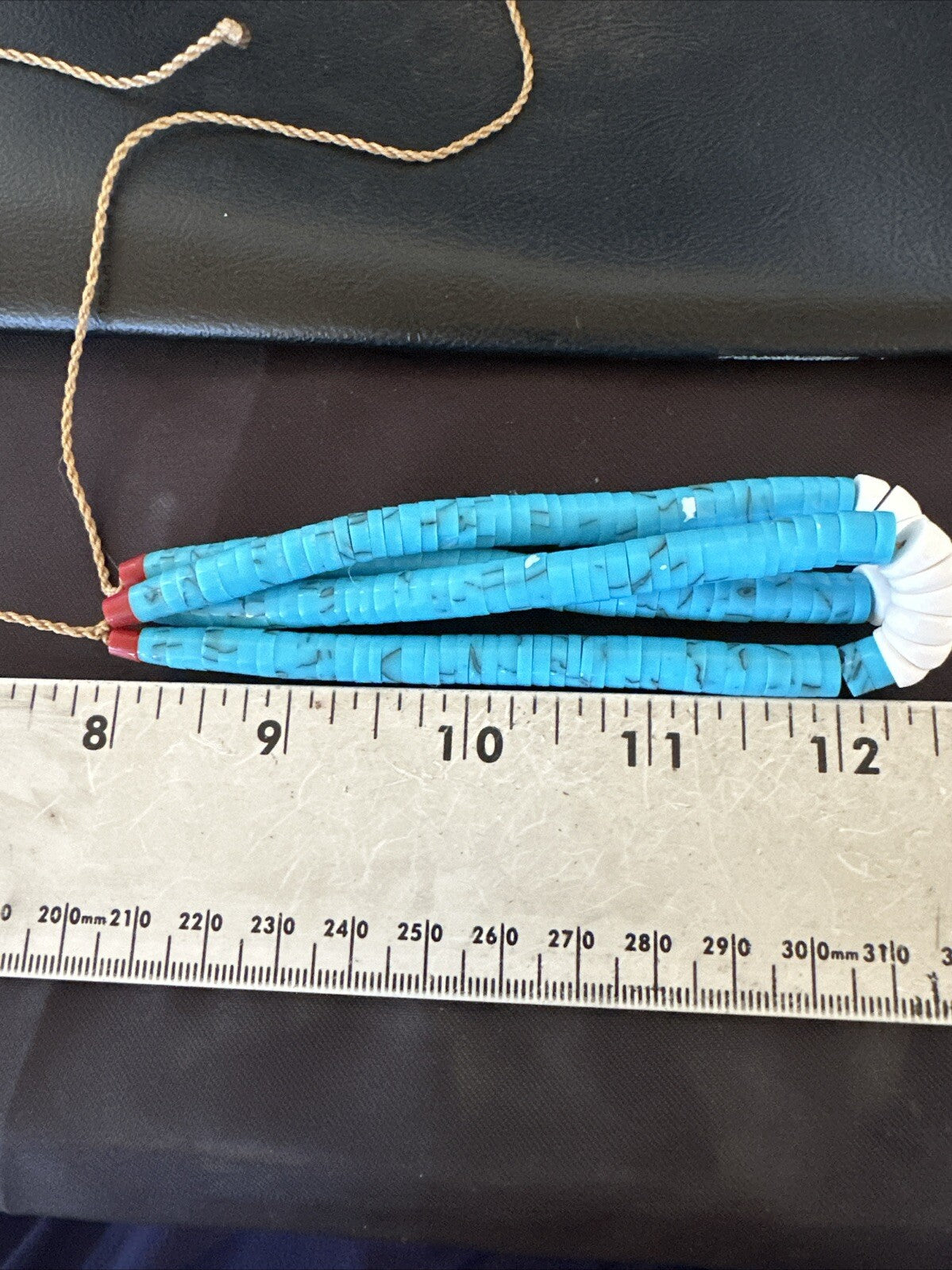 Stabilized Blue Turquoise Jacla Double White Santo Domingo 4.5" 18165