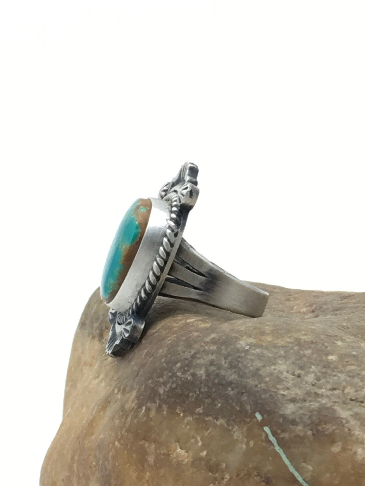 Royston Turquoise Navajo Sterling Silver Native American Ring Size 7 4184
