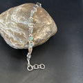 Pava Shell Navajo Old Pawn Link Bracelet 8" | Sterling Silver | Authentic Native American Handmade | 18131
