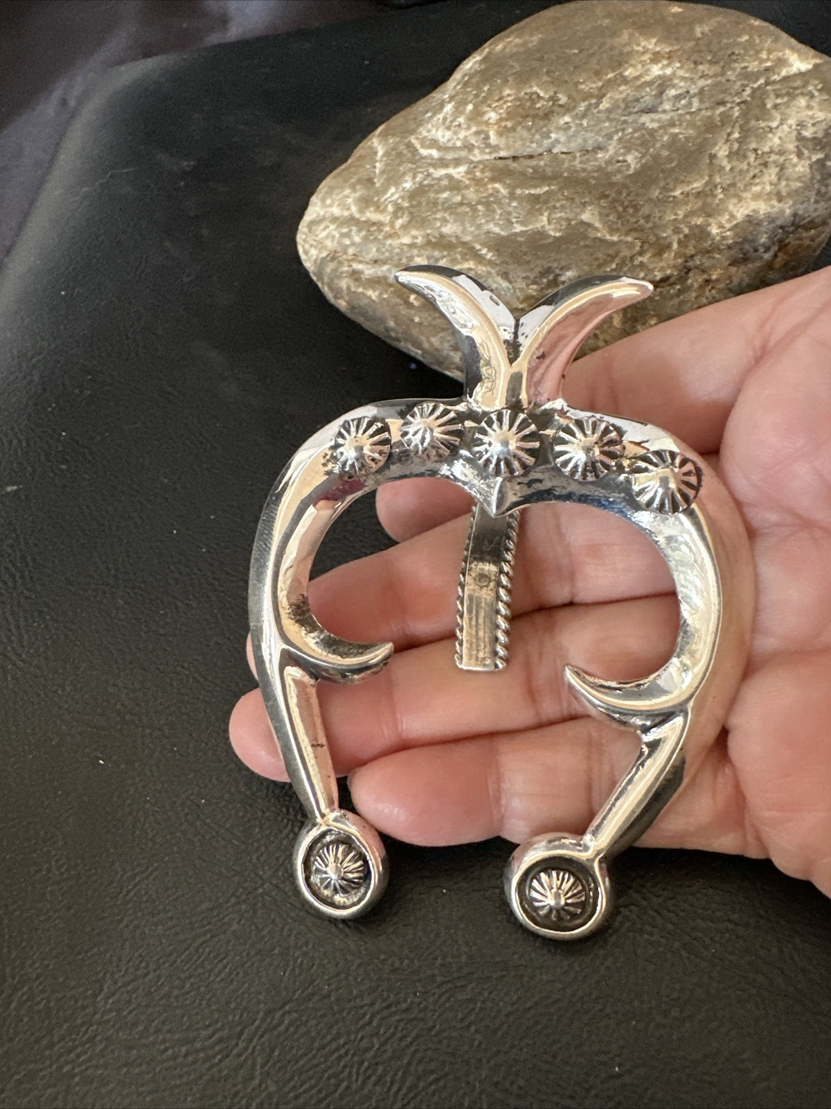XL Mens Womens Naja Pendant Navajo Sterling Silver 17678