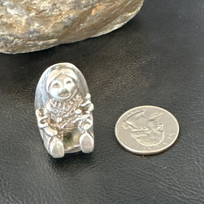 XL Mens Womens Storyteller Old Pawn Navajo Sterling Silver Ring Size 7 18116