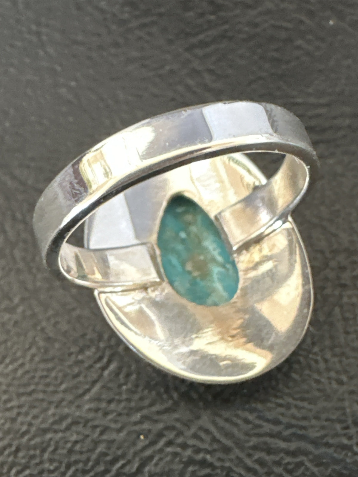 Sterling Silver Blue Kingman Turquoise Ring Size 10 17679