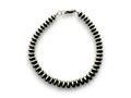 Navajo Rondelles Saucer Flat Bead Bracelet 5mm 8" | Sterling Silver | Authentic Native American Handmade | 97508