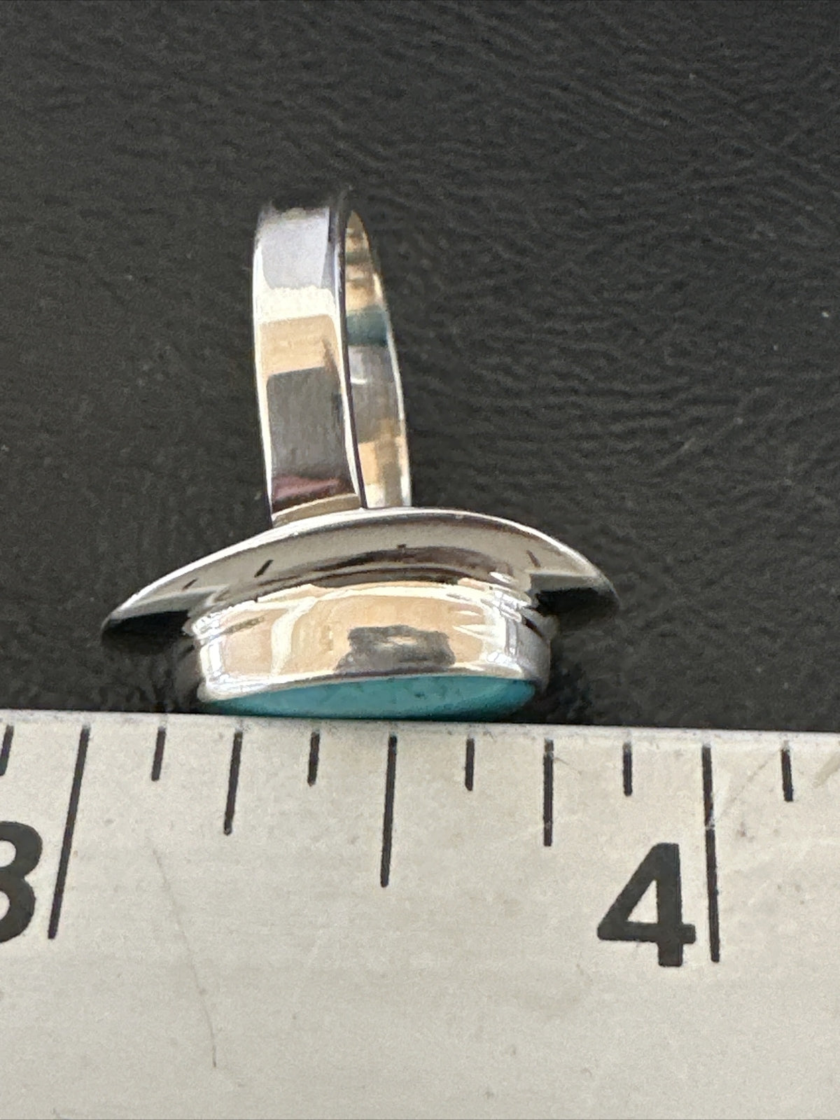 WoMens Sterling Silver Blue Kingman Turquoise Ring Size 7 17680