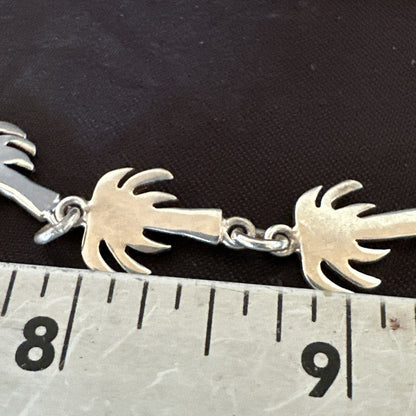 Palm Tree Old Pawn Sterling Silver Link Bracelet 7” 18130