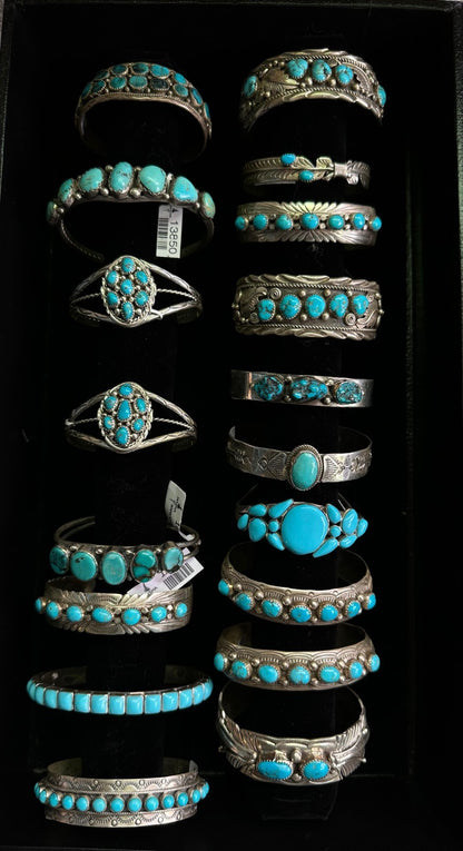 Native American Navajo Zuni Squash Blossom Cuffs Necklaces Rings