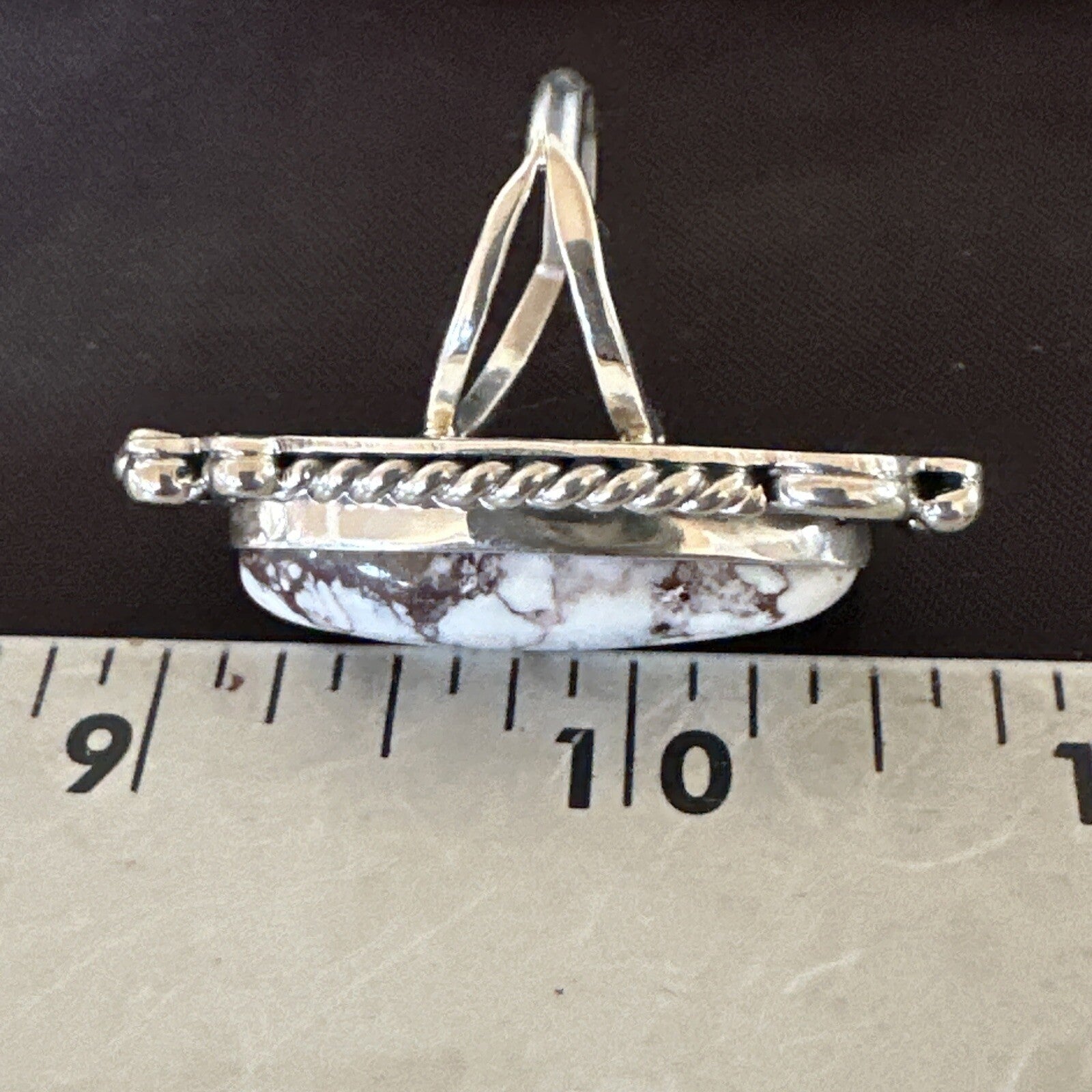Men’s Womens Wild Horse Turquoise Navajo Sterling Silver Ring Size 8.5 18008