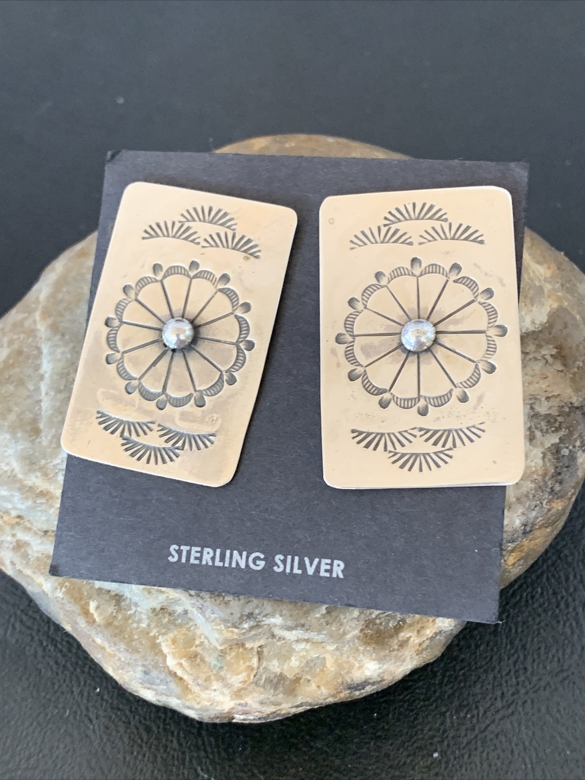 Womens Earrings Southwestern Sterling Silver Post  11664