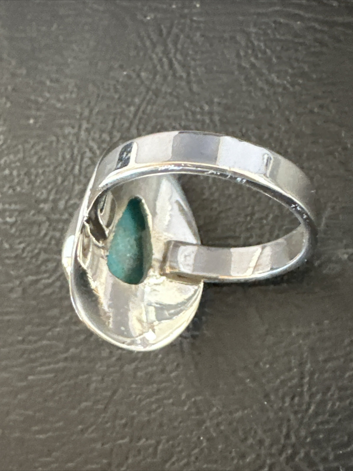 WoMens Sterling Silver Blue Kingman Turquoise Ring Size 7.5 17685