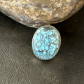 Blue Turquoise#8 Southwestern Ring Size 5 | Sterling Silver | Authentic Native American Handmade | 19727