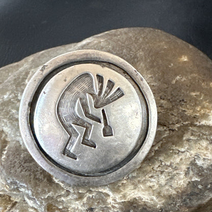 XL Womens Kokopelli Old Pawn Hopi Sterling Silver Ring Size 6.5 18115