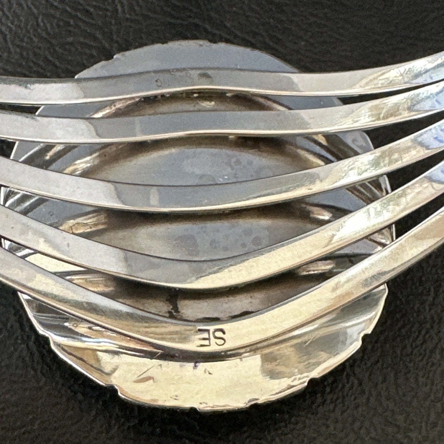 White Buffalo Turquoise Navajo Sterling Silver Cuff Bracelet 19279