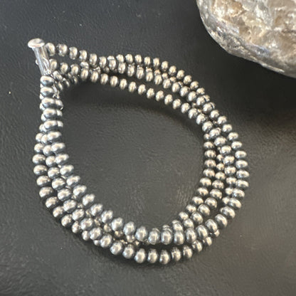 Southwestern Sterling Silver Beads 8" 4 Strand Bead Bracelet 18577