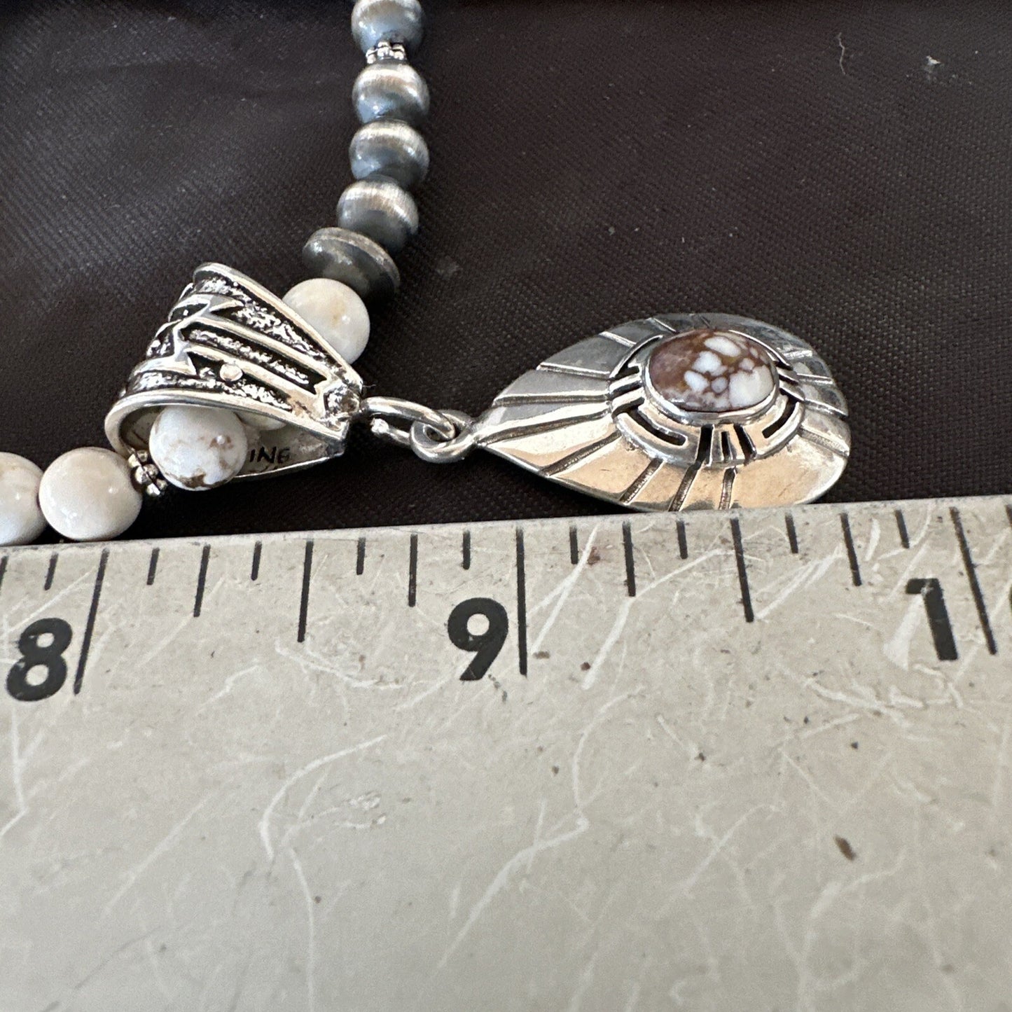 Mens Women Navajo Sterling Silver Wild Horse Necklace Pendant 23" 18272