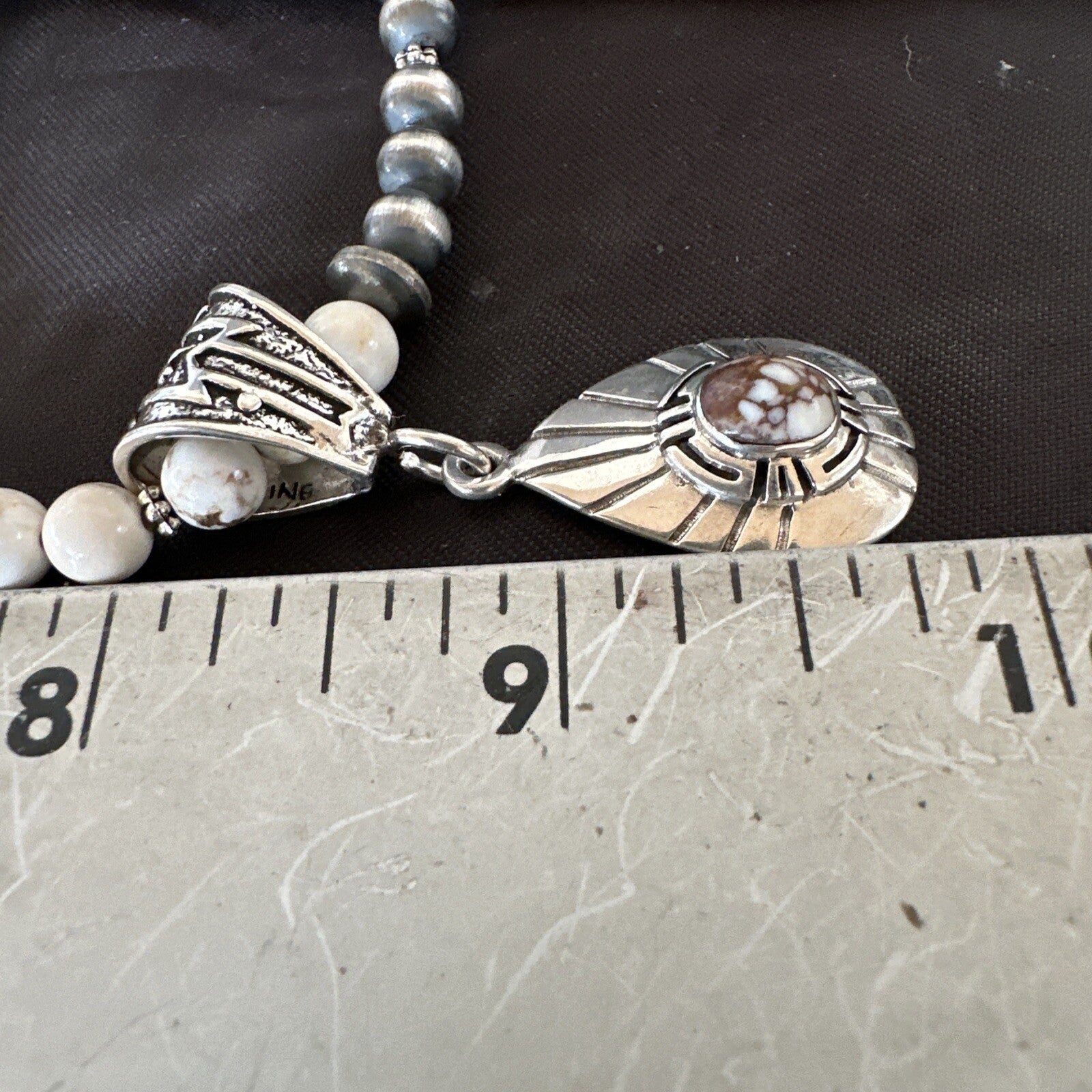 Mens Women Navajo Sterling Silver Wild Horse Necklace Pendant 23" 18272
