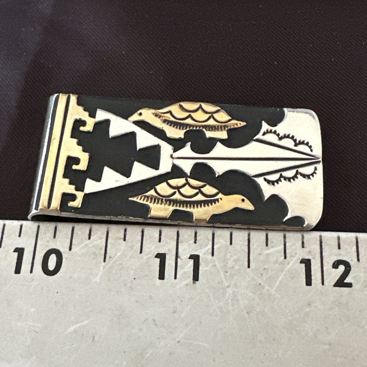 Money Clip Turtles Credit Card Holder Navajo Sterling Silver T&R Singer 17825