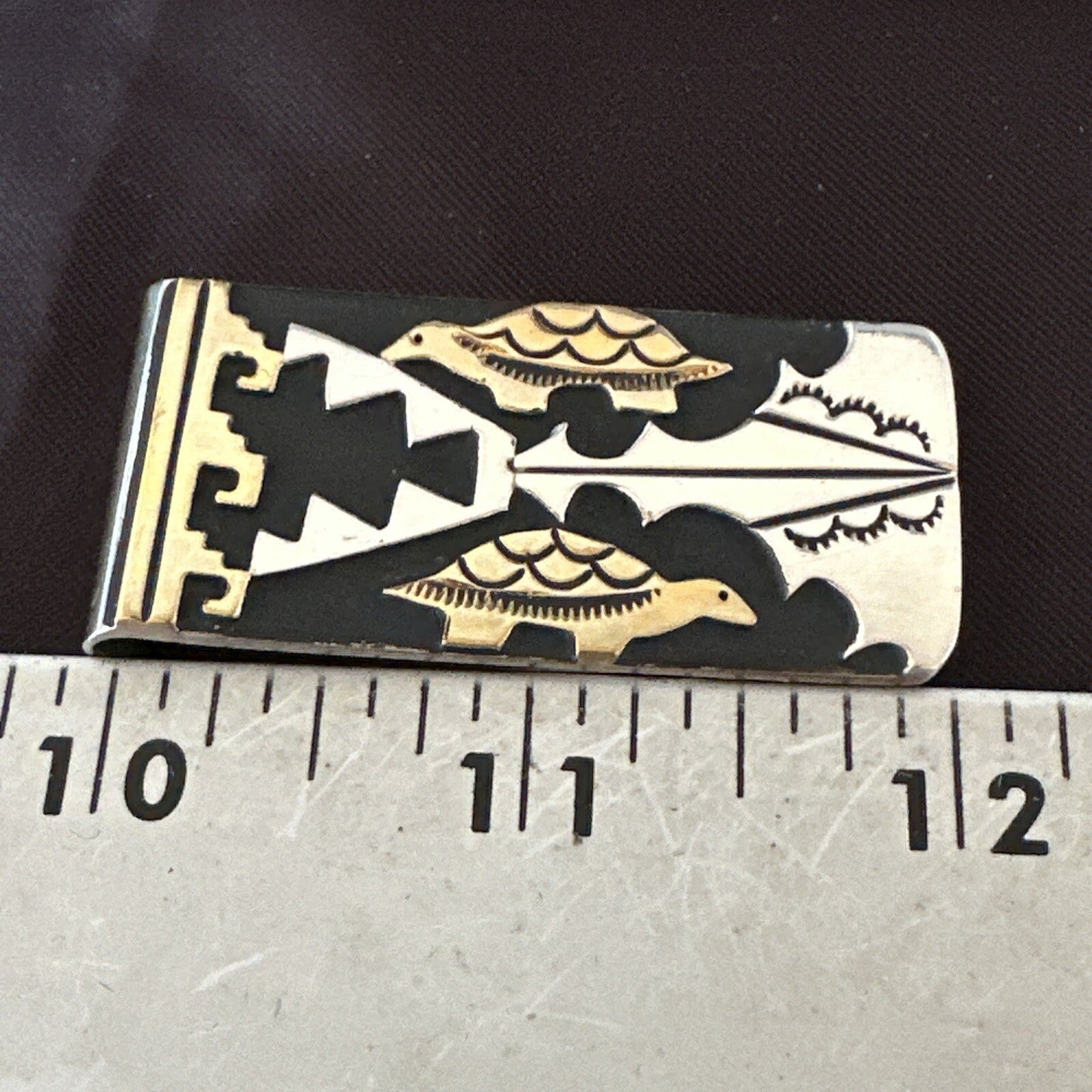 Money Clip Turtles Credit Card Holder Navajo Sterling Silver T&R Singer 17825