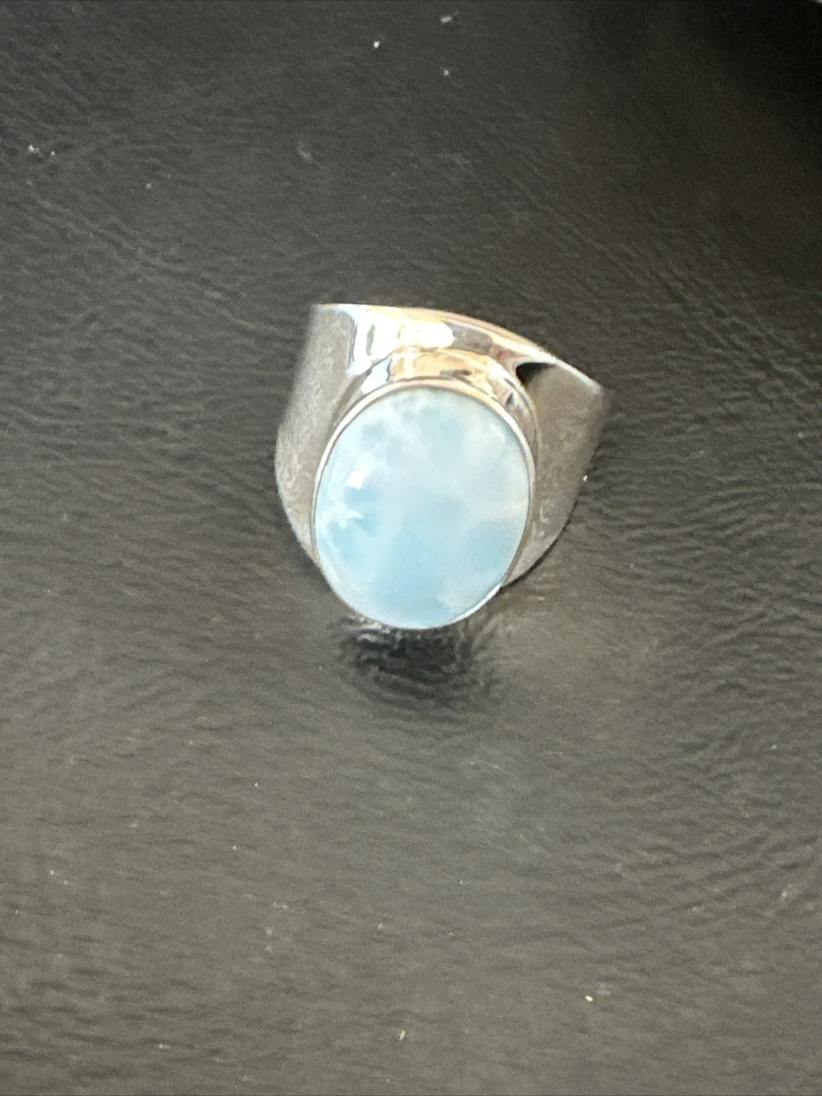 Womens Blue Larimar Navajo Sterling Silver Ring Size 9 17672