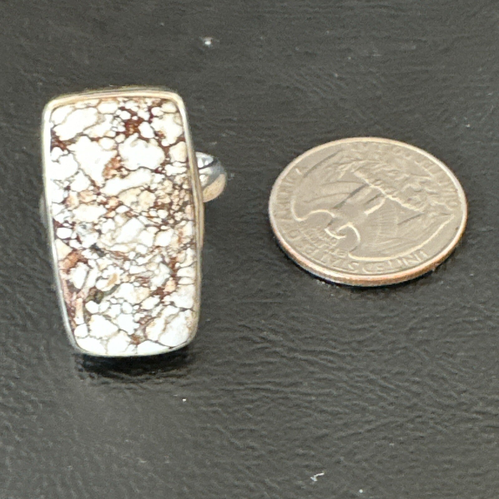 Mens Womens Wild Horse Turquoise Navajo Sterling Silver Ring Sz 8 17347