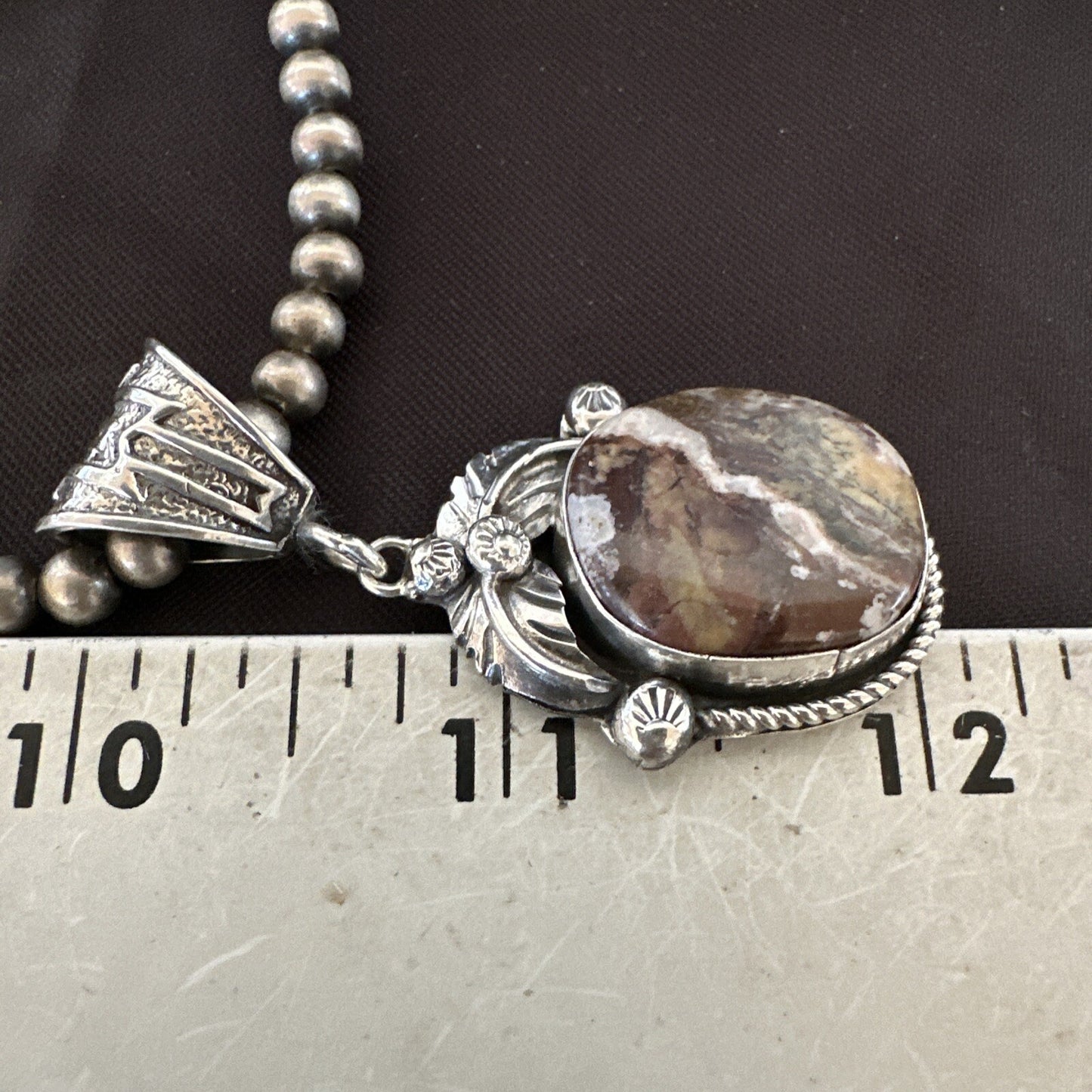 Mens Womens Wild Horse Turquoise Pendant Navajo Sterling Silver Necklace 17801