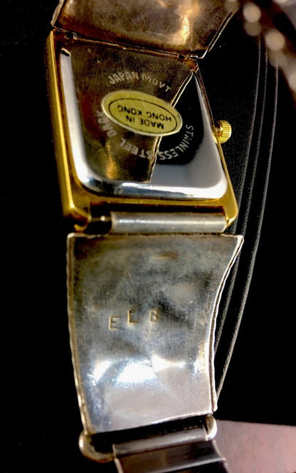 Yellow Mother Of Pearls Zuni Sterling Silver Old Pawn Bolo Tie & Watch 03114