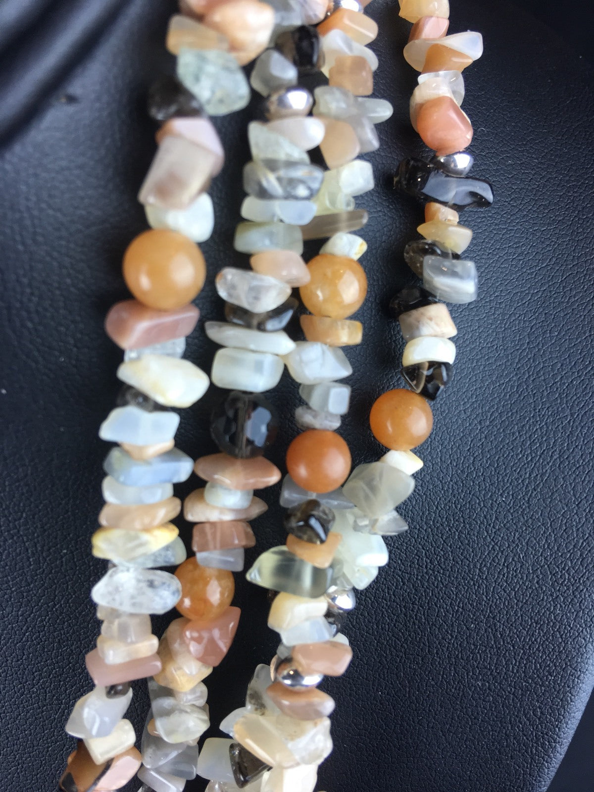 Carnelian 4 strand Navajo Sterling Silver Native American Necklace 21" 03333