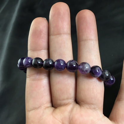 Purple Amethyst Navajo Stretch Elastic Bracelet 6.5" 02002