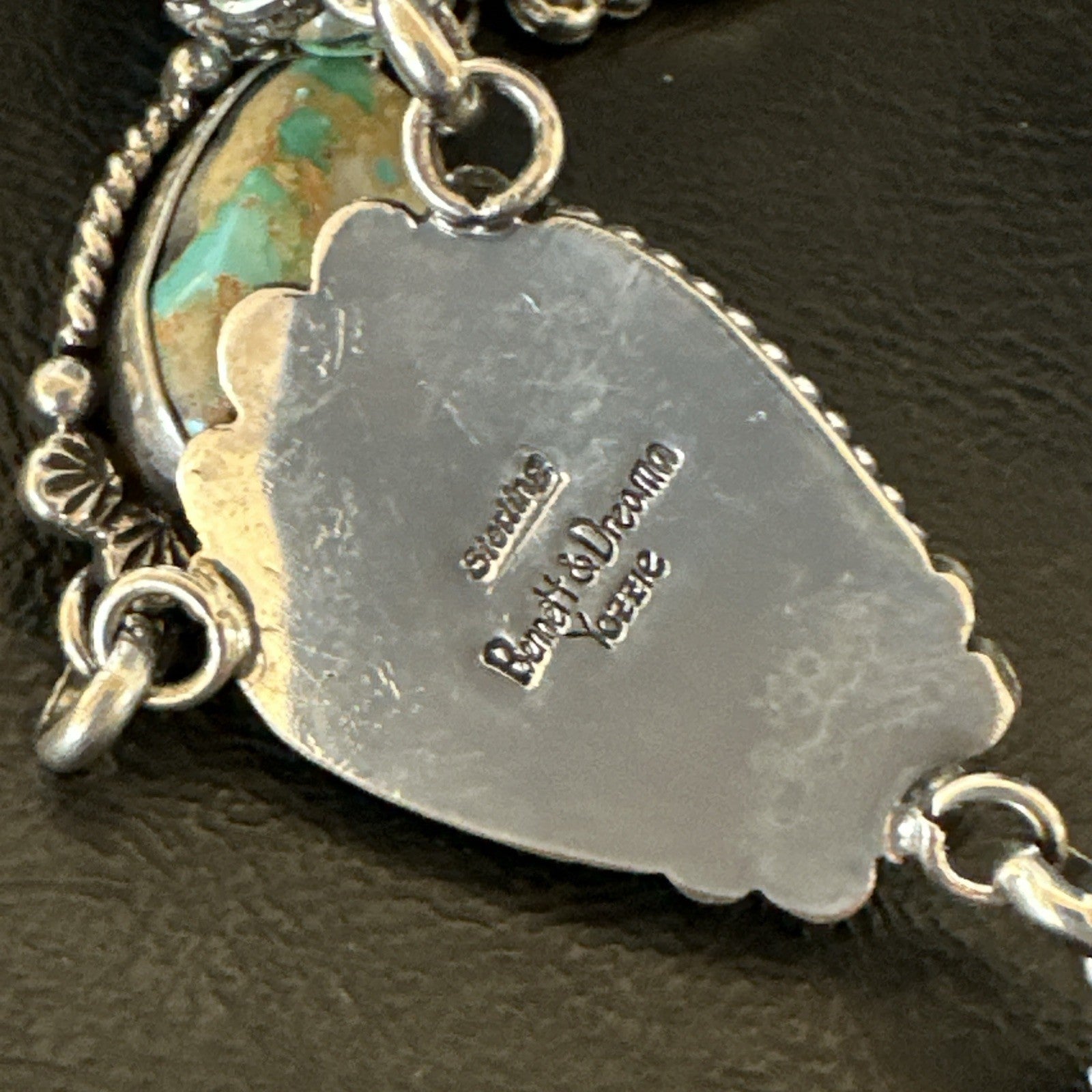Sterling ROYSTON LARIAT Necklace 26” Women Navajo Turquoise Silver Earring 19598