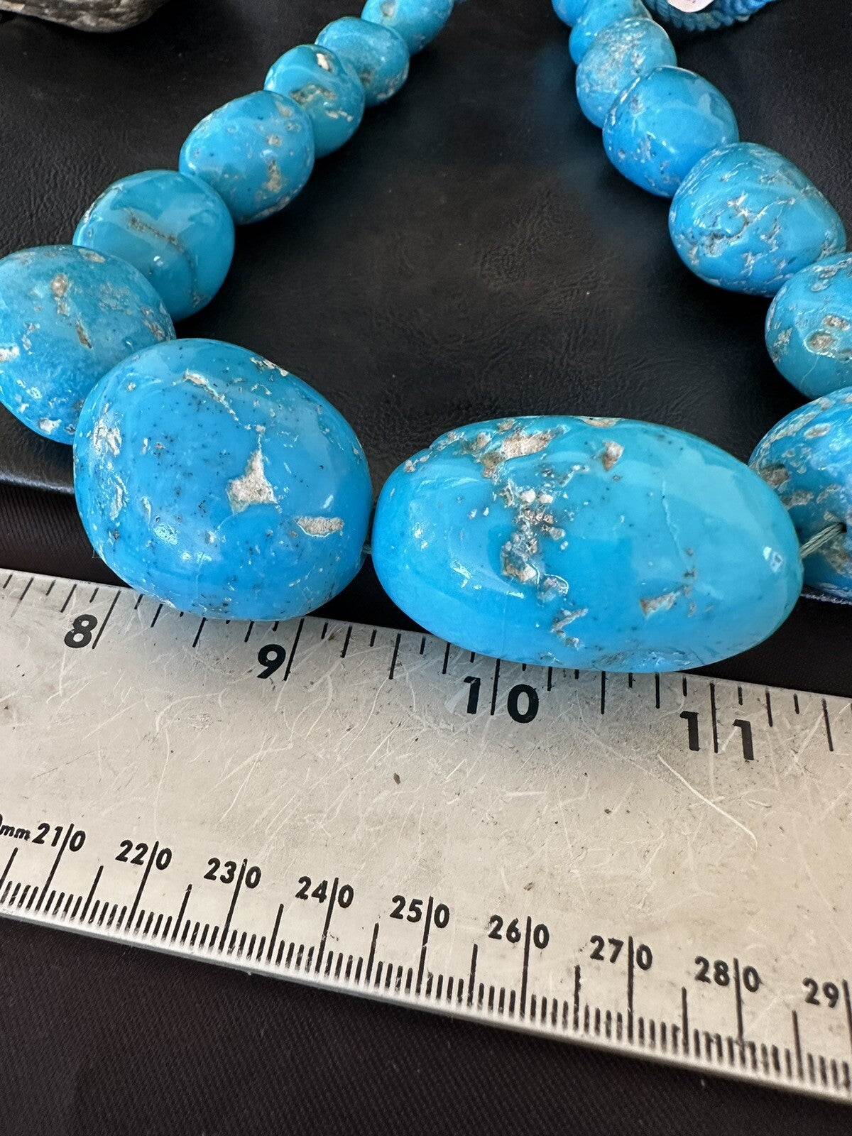 Collectors Authentic Blue Sleeping Beauty Graduated Turquoise Strand 20” 18446