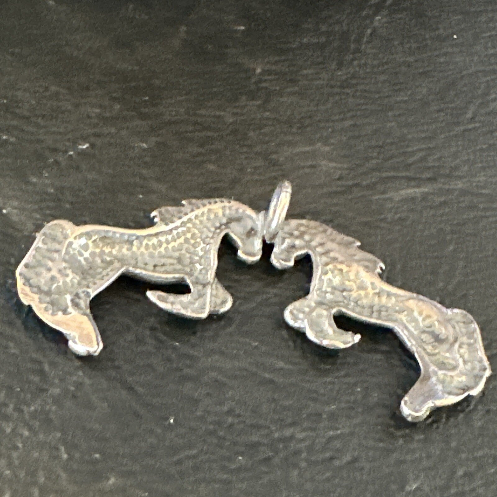 Galloping Horses Pendant Navajo Sterling Silver 2” 15453