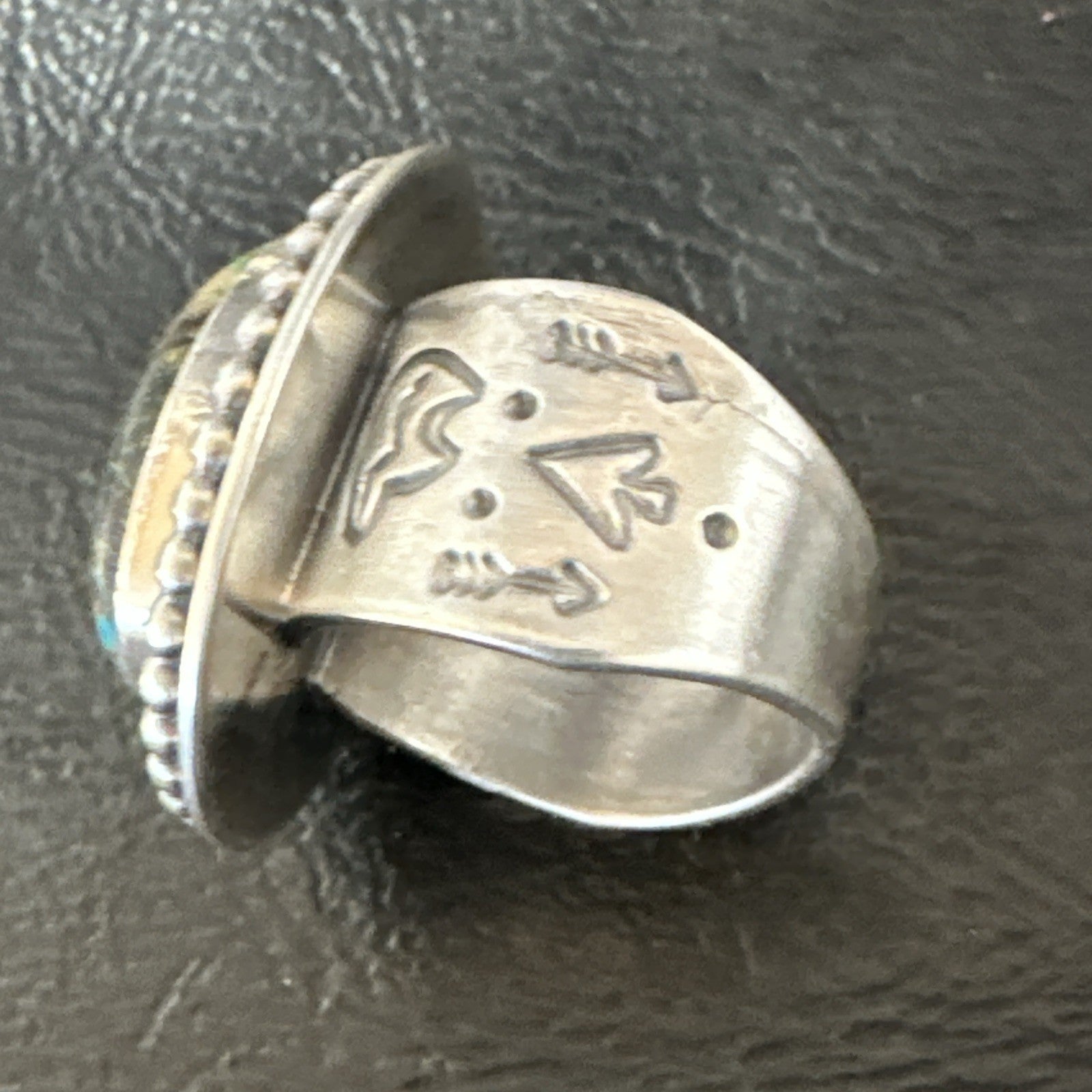 Navajo Sterling Silver Blue Royston Turquoise Ring Size 7 19631